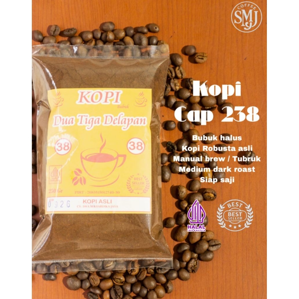 

Kopi Bubuk Robusta Cap 238 250Gram - Strong & Wangi