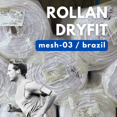 Kain Jersey Dryfit Mesh-03 Brazil 36" 180 - 190 GSM 1 ROLL Jersey Dryfit  Perdana Textile