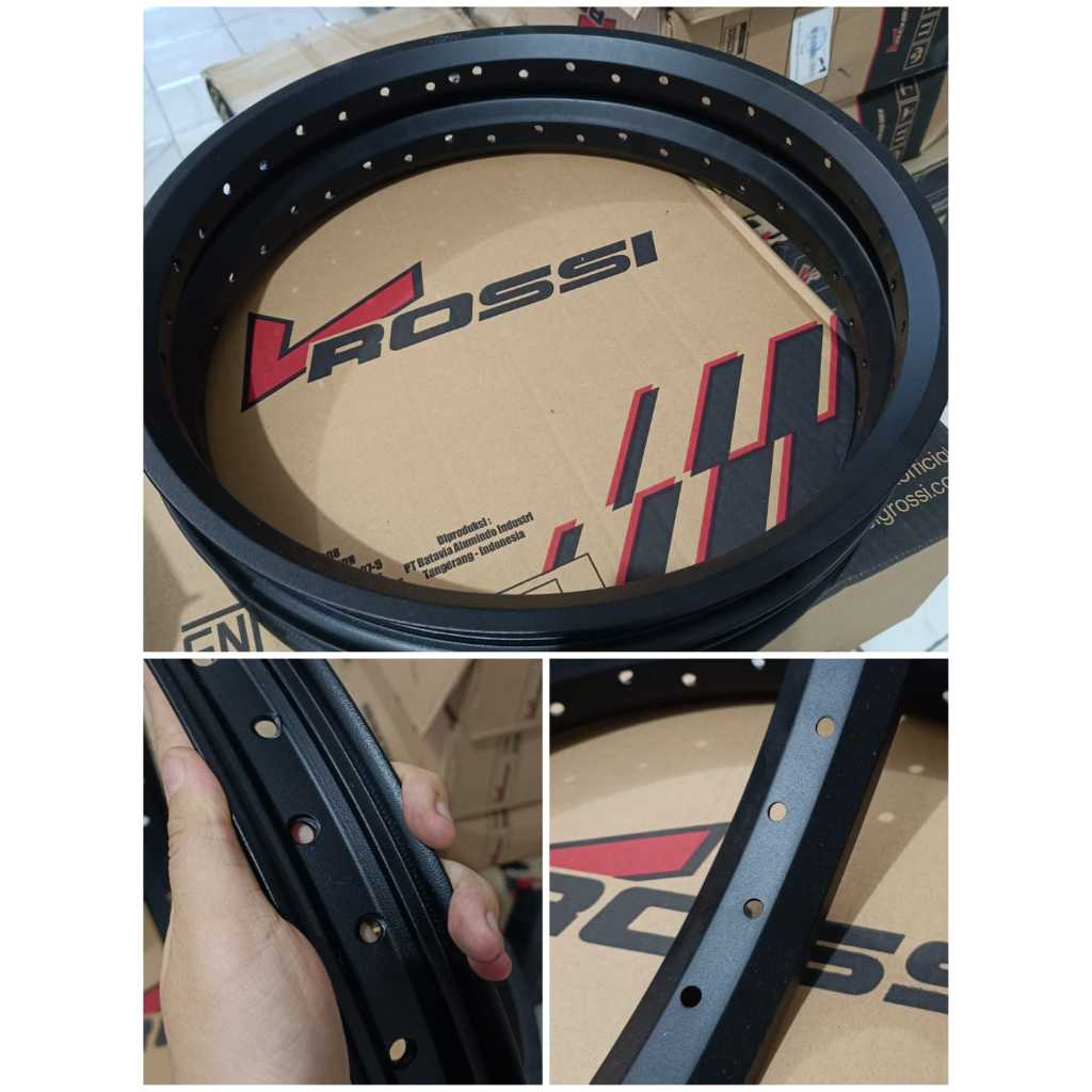 (HARGA SEPASANG DEPAN BLKG) Velg Almini VRossi Segitiga Shape 140 160 x 17 / Rim Jari Jari motor Beb