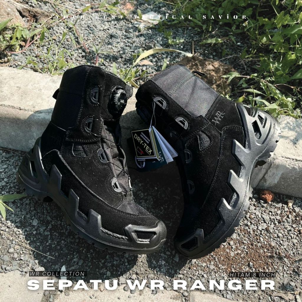 SEPATU WR RANGER / SEPATU PDL TALI PUTAR / SEPATU HIJAU/SEPATU HITAM/SEPATU CREAM/TACTICAL BOOTS/PDL