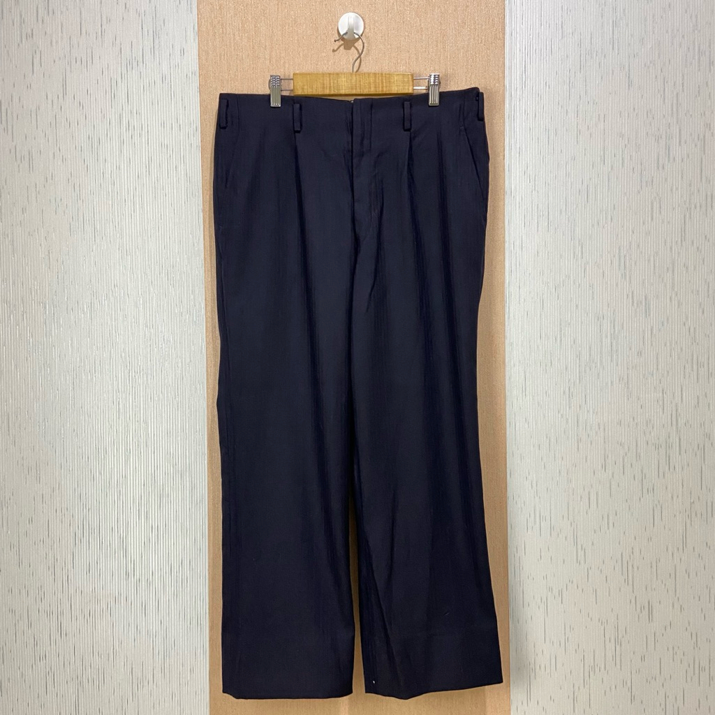 90s Heavyweight Wool Pleated Japan Tailored Trousers / Celana Vintage Pria / Size 33