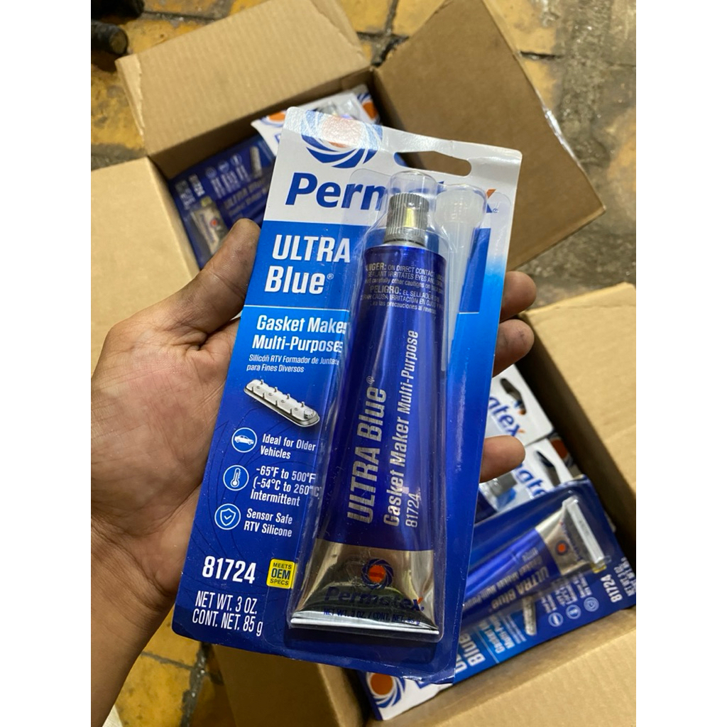 LEM GASKET TERKUAT DI BUMI PERMATEX ULTRA BLUE permatex ultra blue RTV