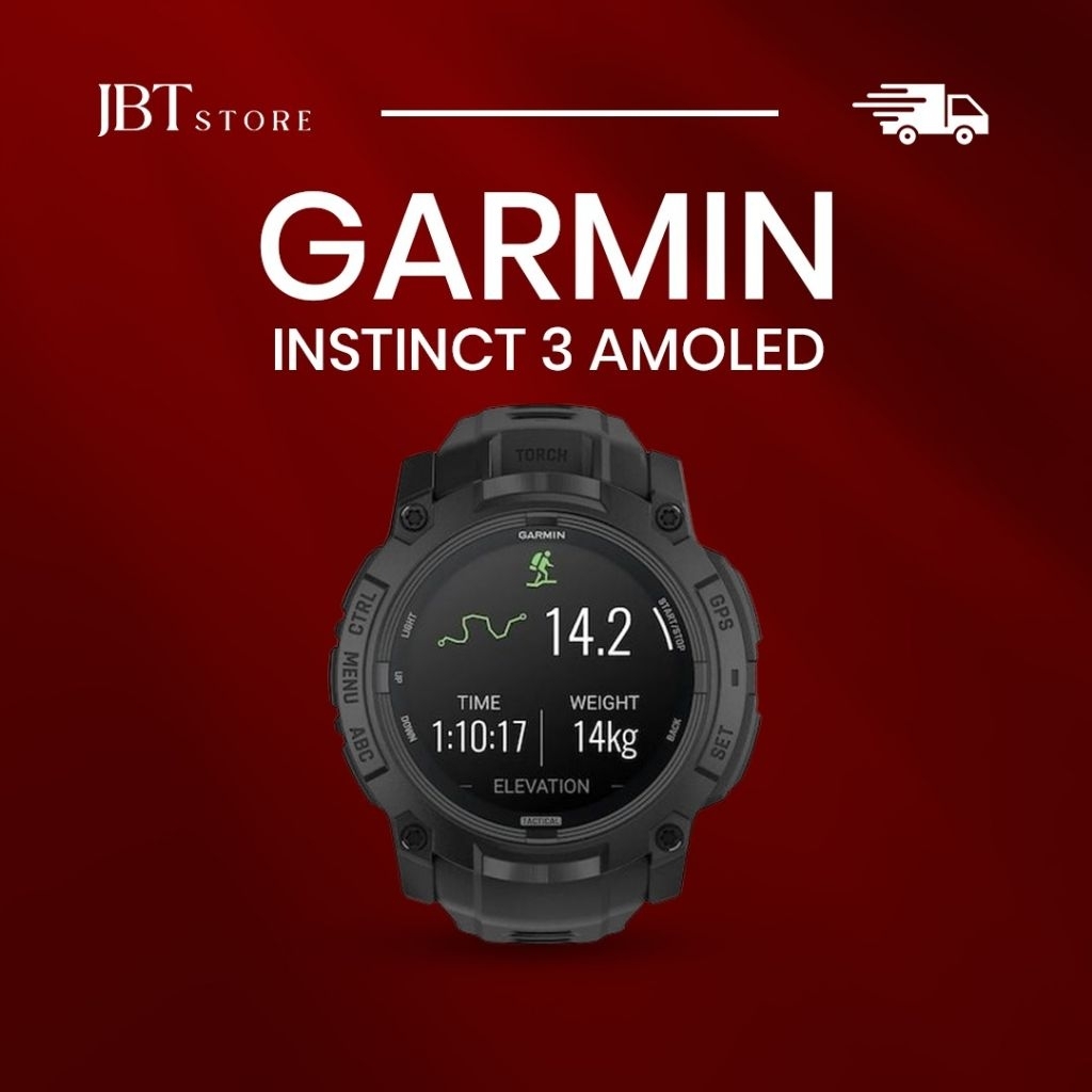Garmin Instinct 3 AMOLED Smartwatch 10 ATM - 45mm - Garansi Resmi