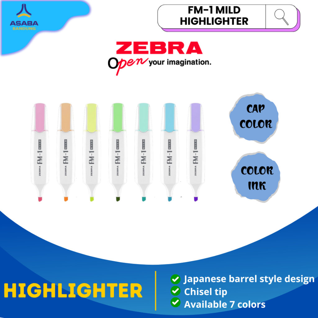 

Asaba Bandung - Zebra FM-1 Mild Highlighter