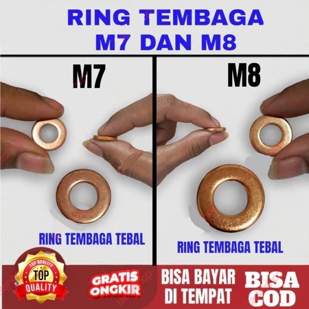 ring tembaga m7 m8 ring head m8 ring tembaga super tebal ring silinder head m8
