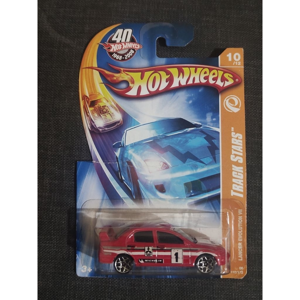 Hot Wheels Mitsubishi Lancer Evolution VII Red Track Stars (Rare)