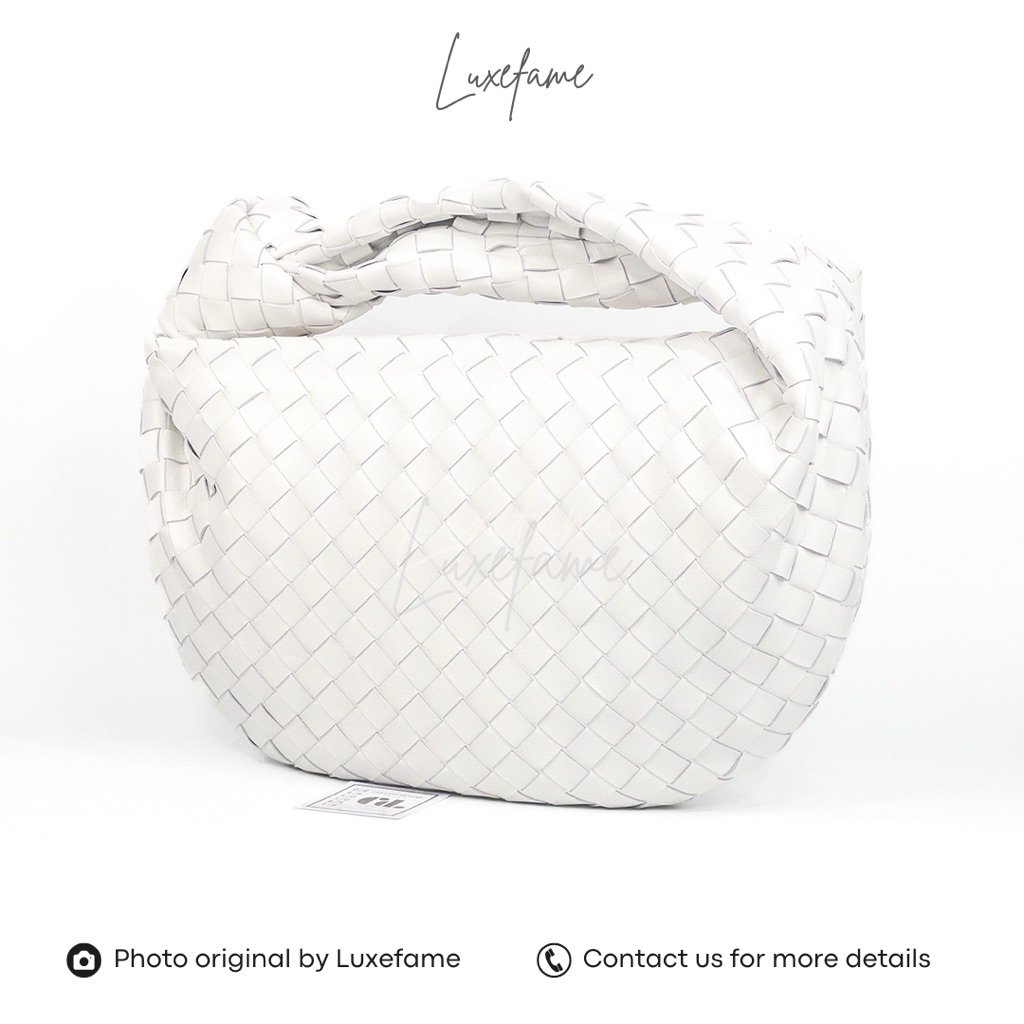 Small Jodie Calfskin+Lambskin White GHW