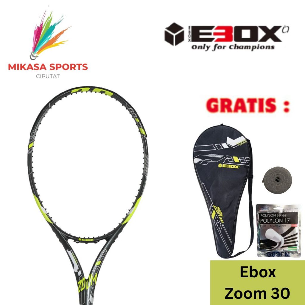 Raket Tennis EBOX ZOOM 55LBS 30 50 60 ORIGINAL