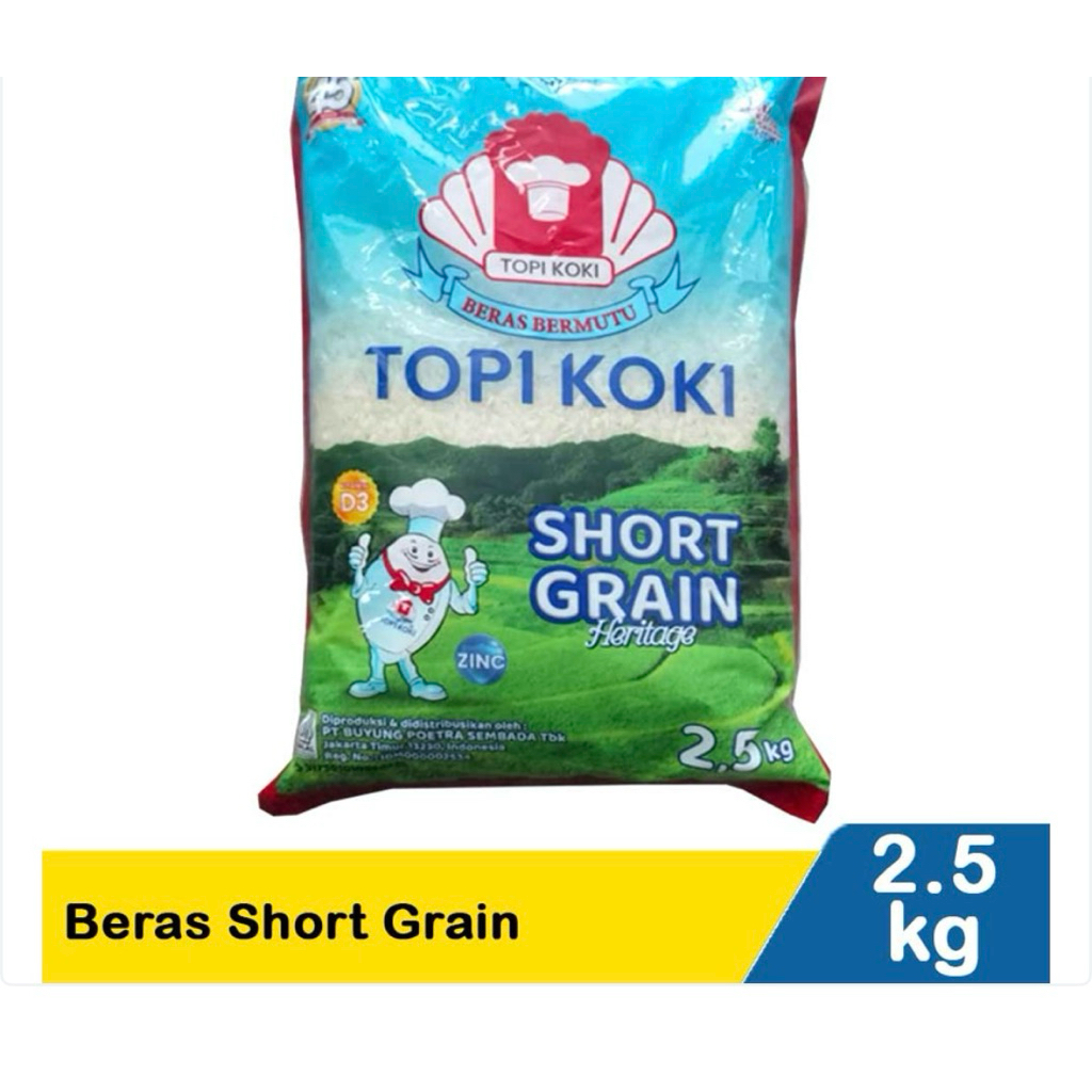 

Topi Koki Beras Short Grain 2,5 kg