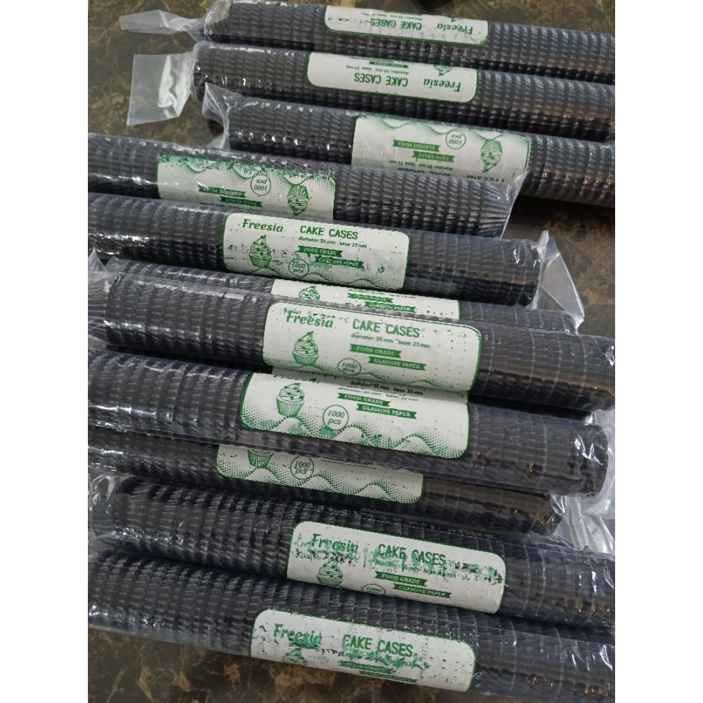 Alas Nastar Hitam isi 1000pcs / Alas Kue Kerong 5,5cm/ Cupcake Paper