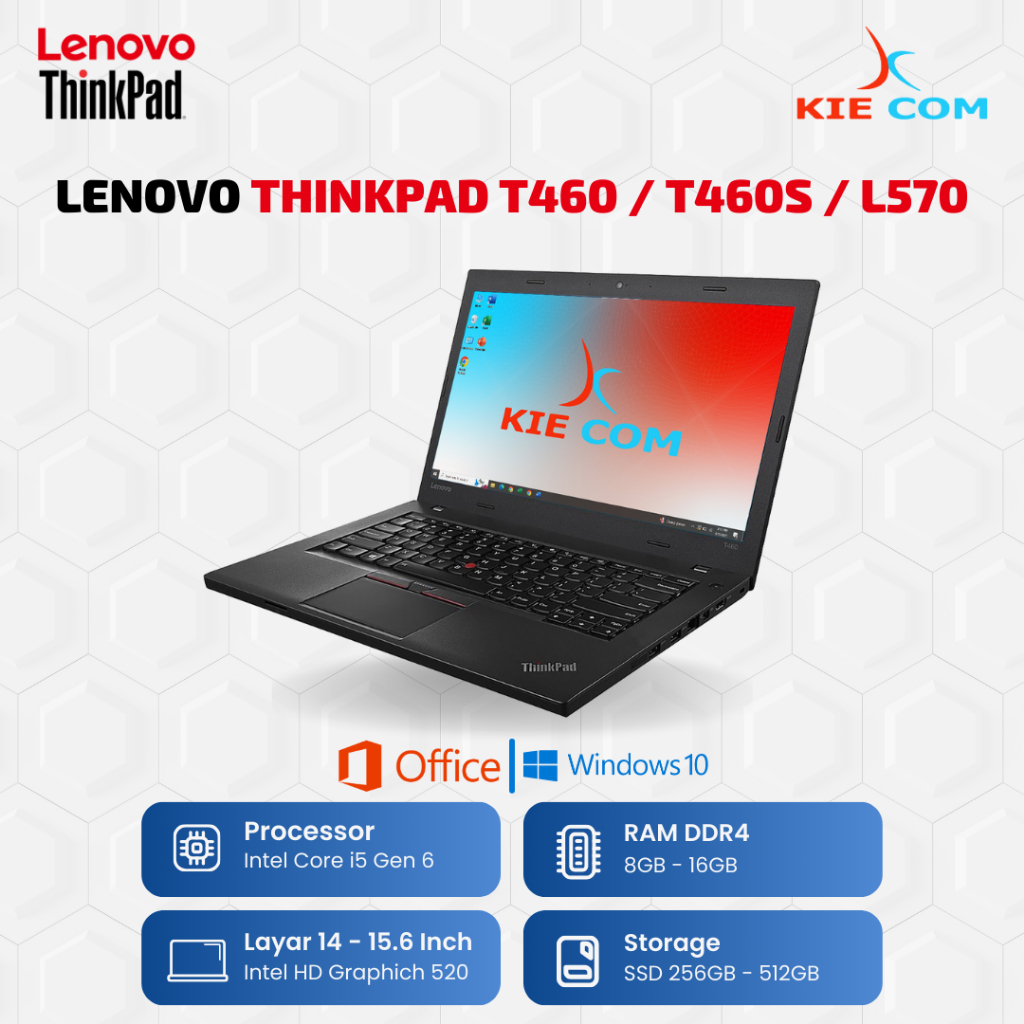 Lenovo Thinkpad T460 T460s T460p L570 RAM 8GB | SSD 512GB | Murah Meriah |
