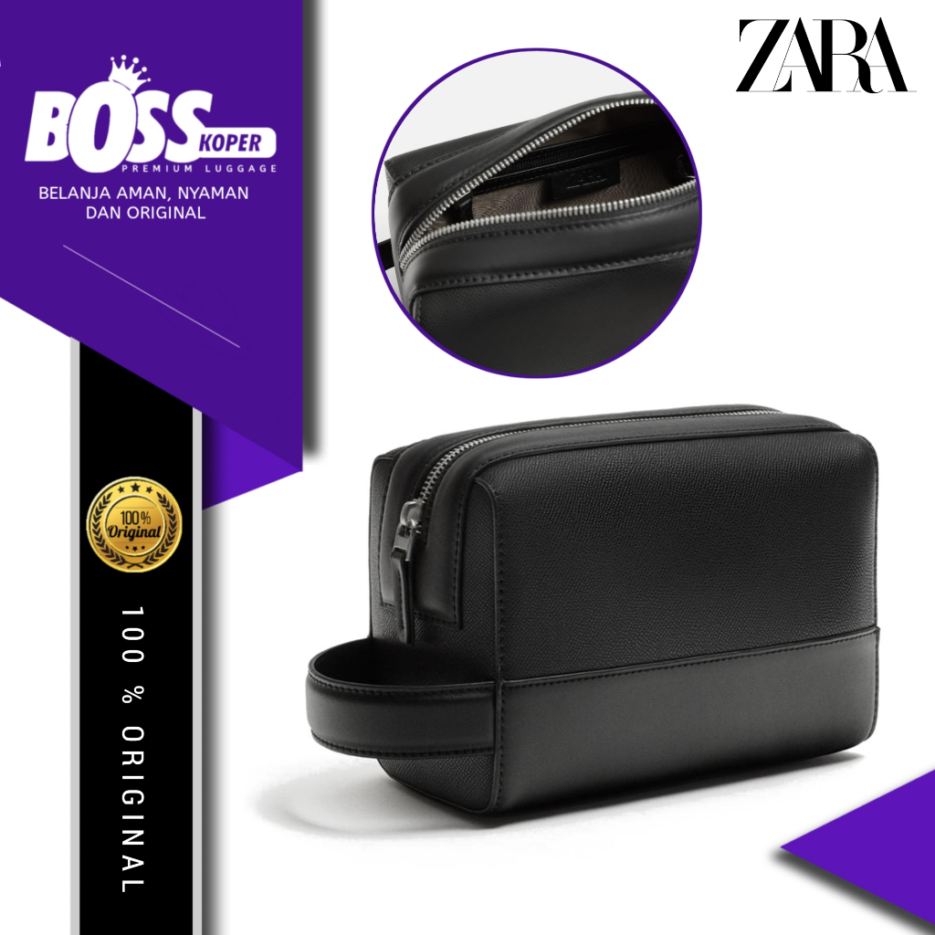 ZARA tas clutch bag pria hand bag casual daily traveling original