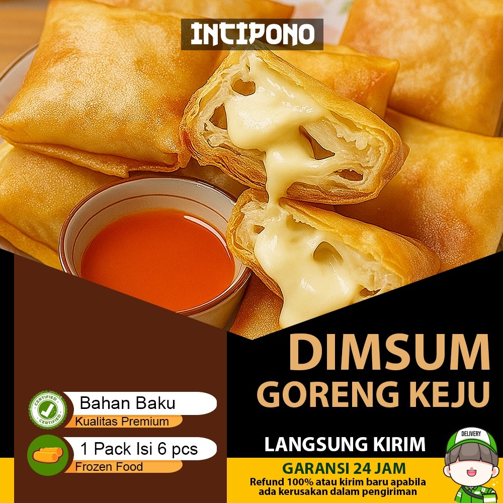 

Incipono Dimsum Goreng Keju Lumer 1 Pack isi 6 pcs Frozen Halal Premium