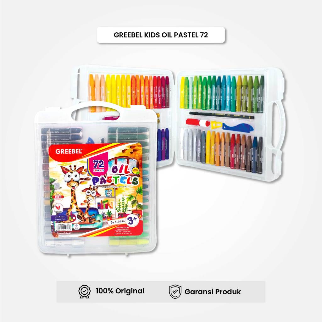 

GREEBEL Crayon Krayon 72 Warna / Kids Oil Pastel Krayon Set Crayon Greebel