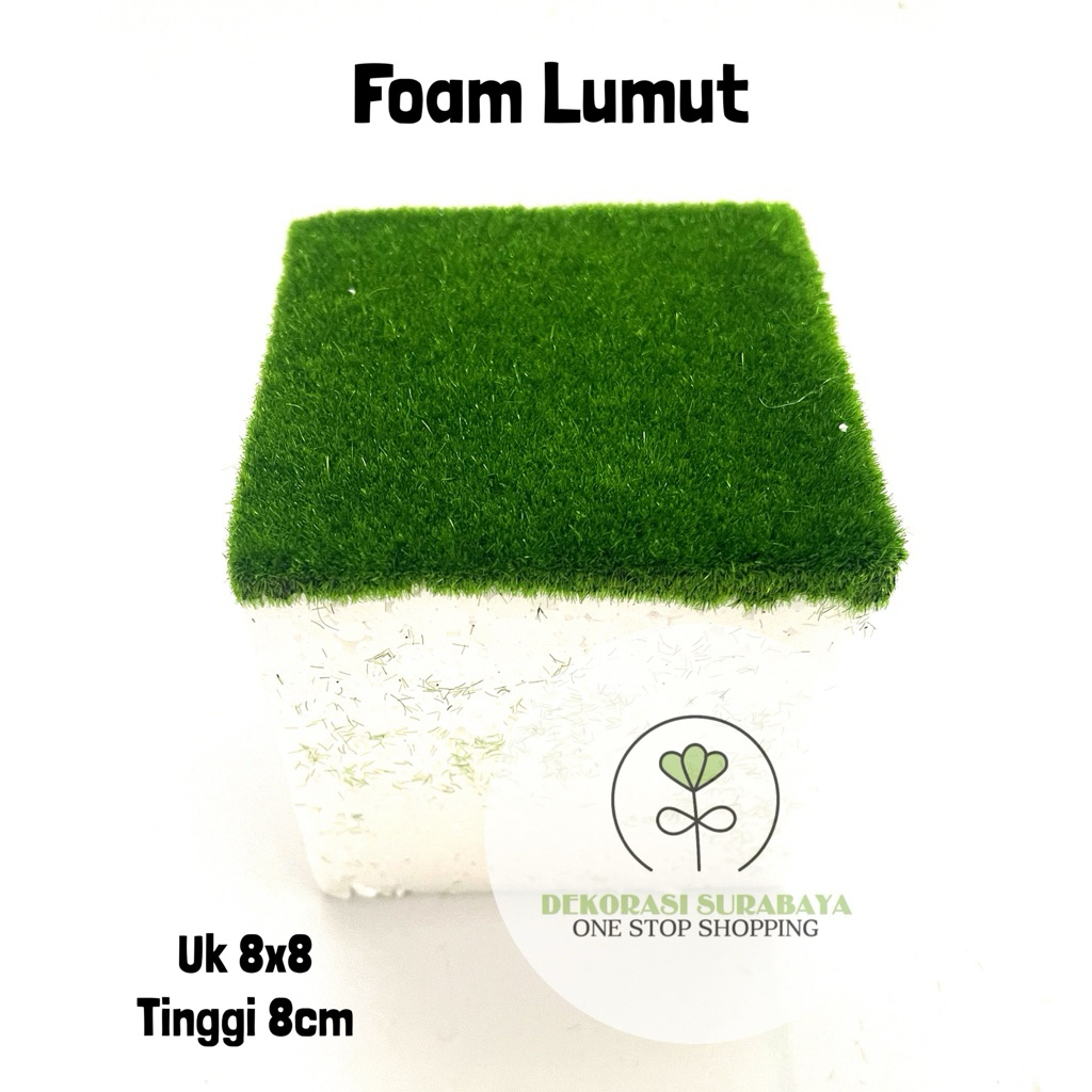 Dekorasi Bunga Busa rumput / Gabus rumput Kotak / Bulat 6cm/7cm/8cm