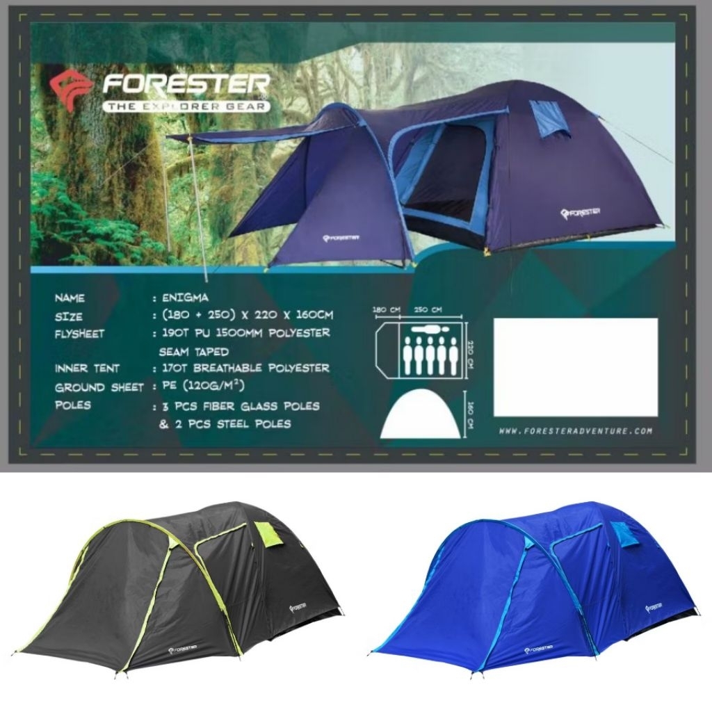 TENDA FORESTER ENIGMA 6P ORIGINAL TENDA CAMPING HIKING