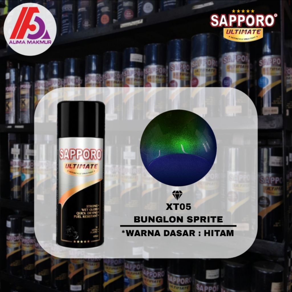 Sapporo Ultimate XT05 Bunglon Sprite 400ml / Pilok Sapporo / Cat Semprot Sapporo