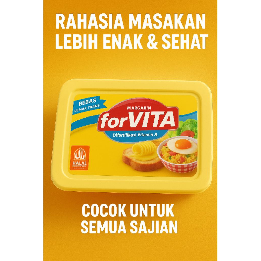 

ForVITA Margarine Box 250 g – Kaya Rasa, Sehat, dan Serbaguna! ✨