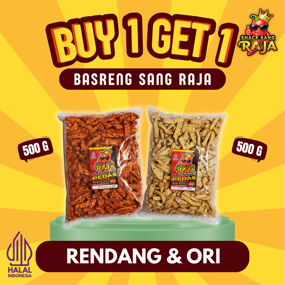 

Snack Sang RAJA - Basreng Beli 1 Dapat 2 Varian Berbeda Bundling 500gr