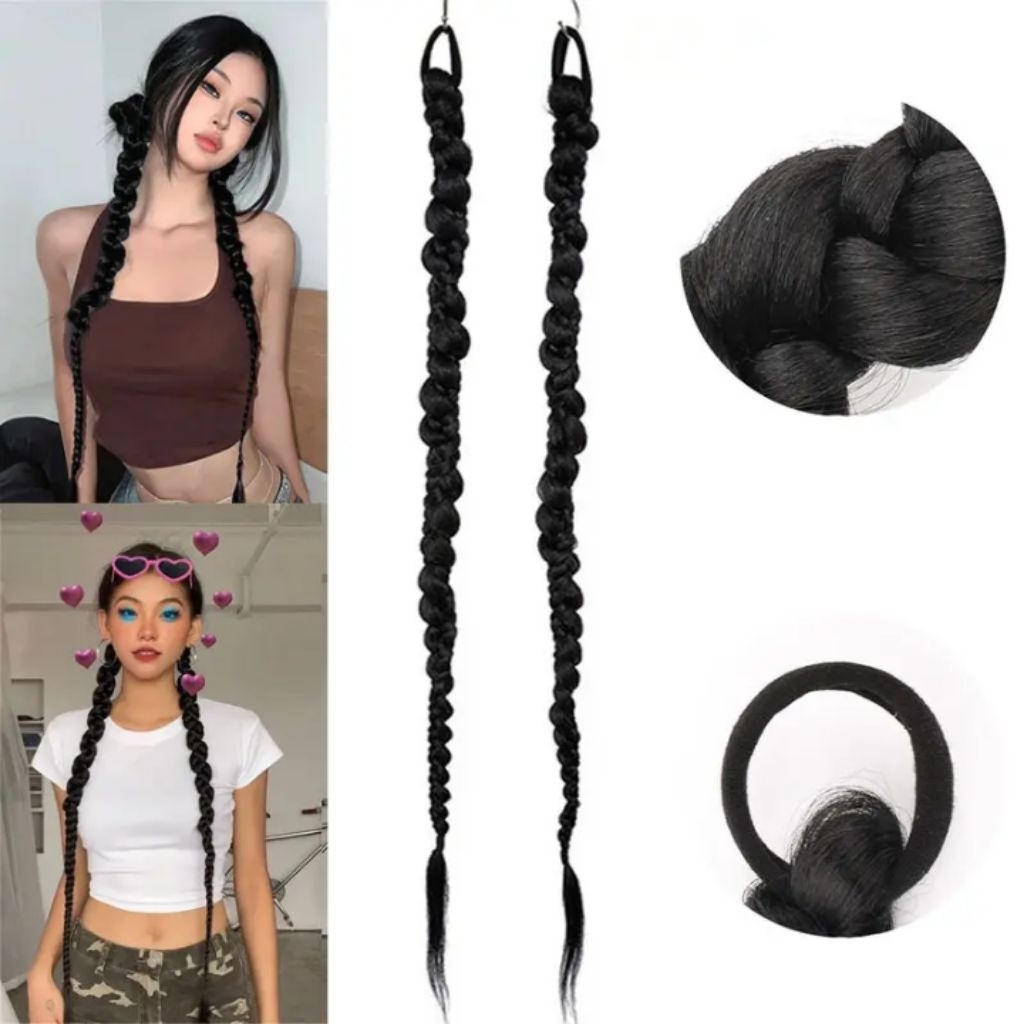 JAVATRESS Rambut Sambung Kepang Rambut Kepang Korean Style Rambut Kepang Rambut Sambung Ponytail Kep