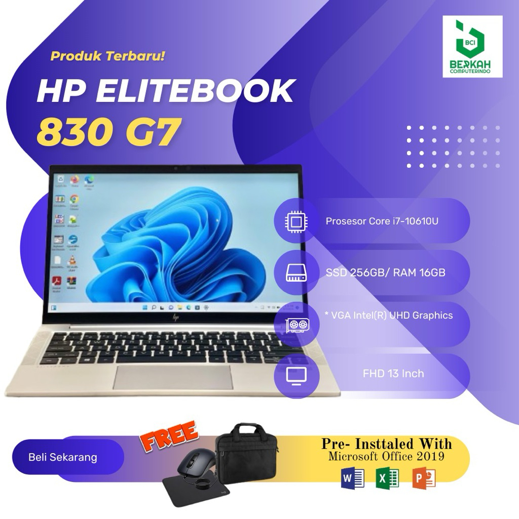 Touchscreen||HP EliteBook 830 G7 Core i7 gen 10 RAM 16GB SSD 256GB