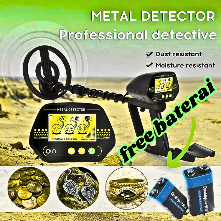 COD Detektor Logam Emas Koin Metal / Alat pendeteksi Pengecek Penambang Emas Bawah Tanah MD-4070