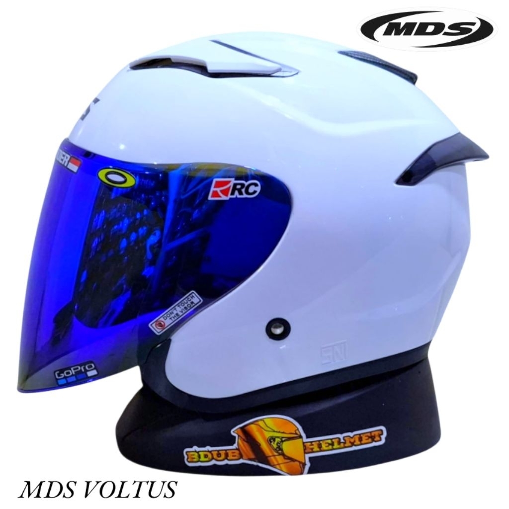 Helm MDS voltus White paket ganteng Original Mds