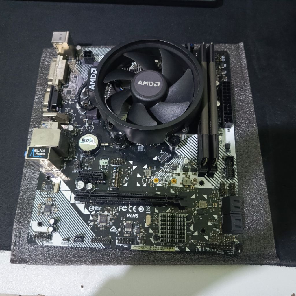 ASRock A320M - HDV R4.0 AM4 (MOBO ONLY) (BEKAS)