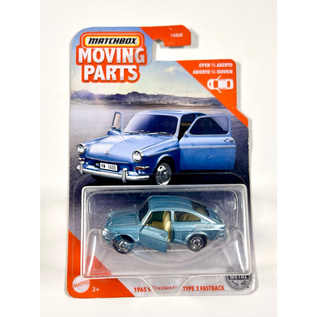 Matchbox Moving Parts 1965 Volkswagen TYPE 3 FASTBACK