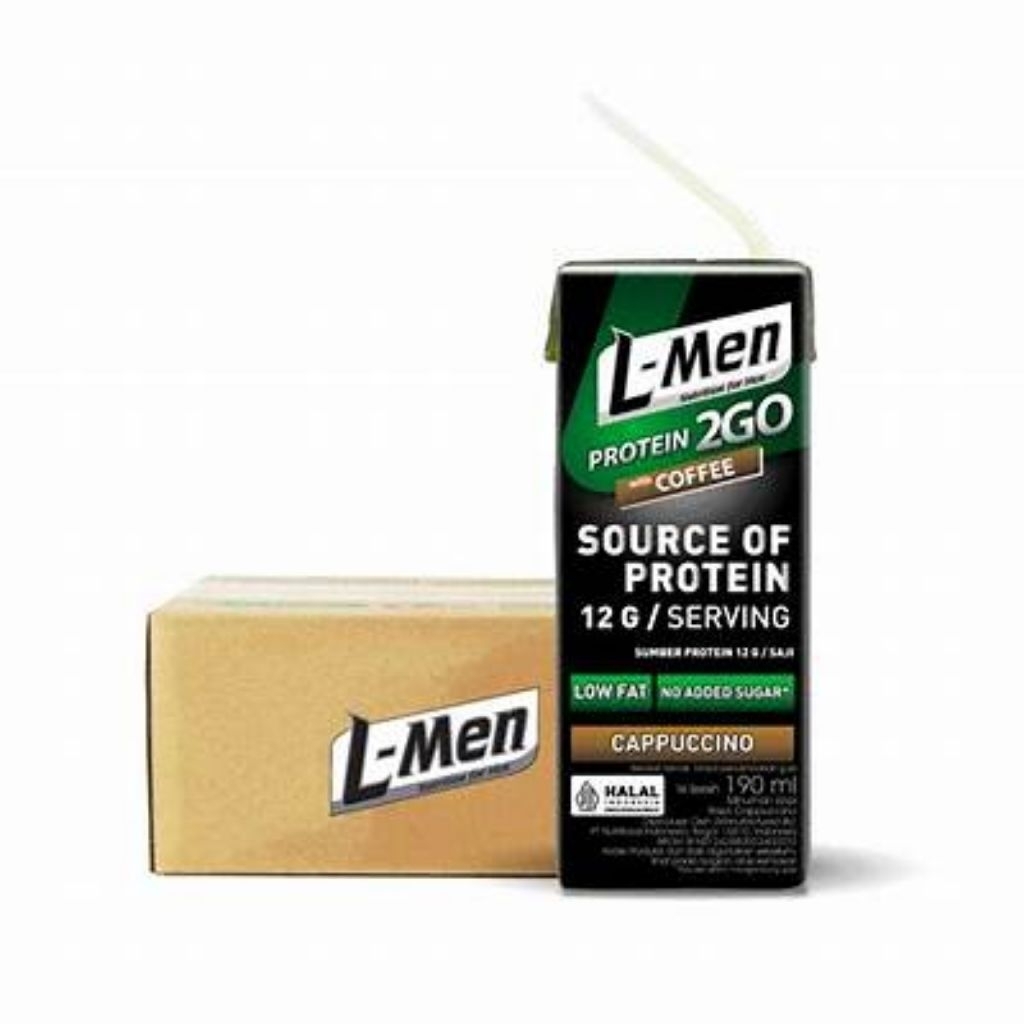 

L-Men Protein 2Go Cappucino 190ml 1dus isi 24pcs