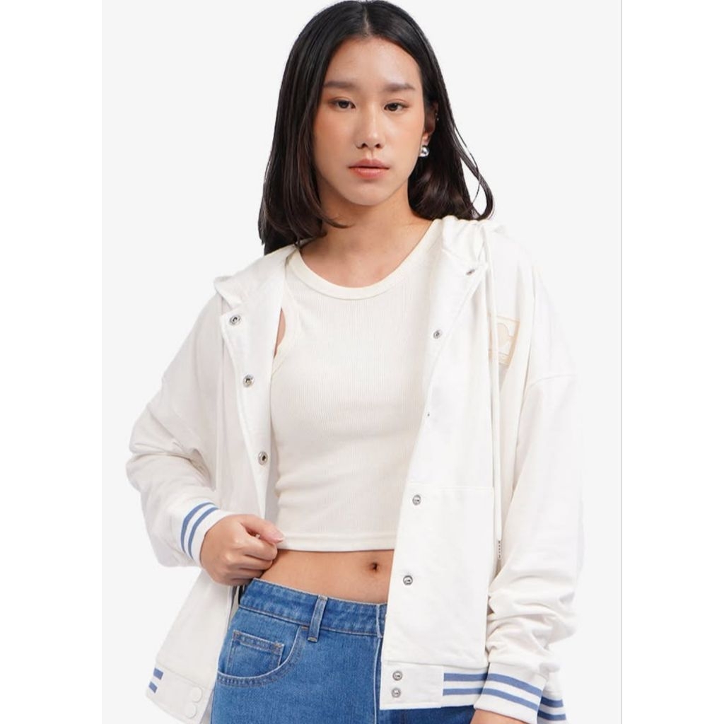 Colorbox ,Button Up Hoddie off white(ORI)