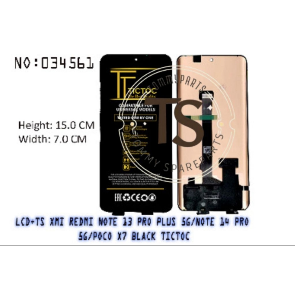 LCD TOUCHSCREEN XIAOMI REDMI NOTE 13 PRO PLUS NOTE 14 PRO 5G NOTE 14 PRO PLUS OLED OG SIZE FINGERPRI