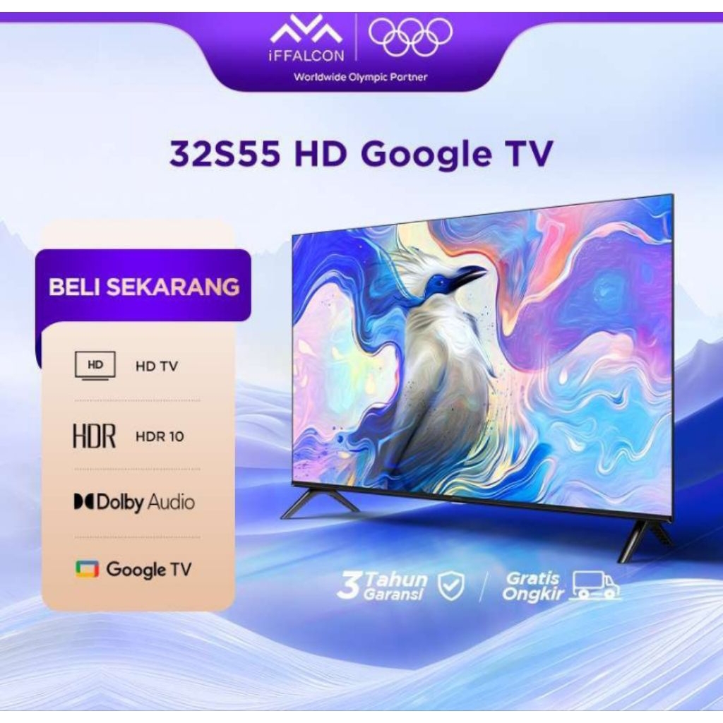 TV INFFALCON BY TCL 32inchi S55 series GO0GLE TV ANDROID 14 SMART DIGITAL HD-PLAY G0OGLE