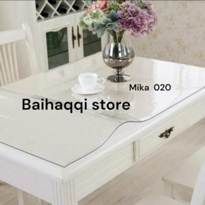 Taplak Meja Bening METERAN/Plastik Mika Meteran/Plastik Mika Lemas