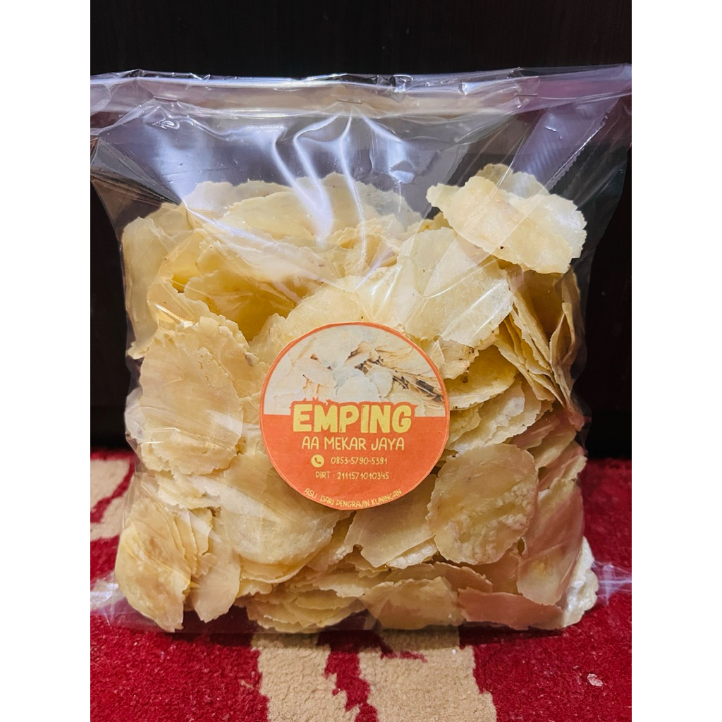 Emping melinjo mentah merk AA Mekar Jaya asli kuningan 500gr setengah kilo murah
