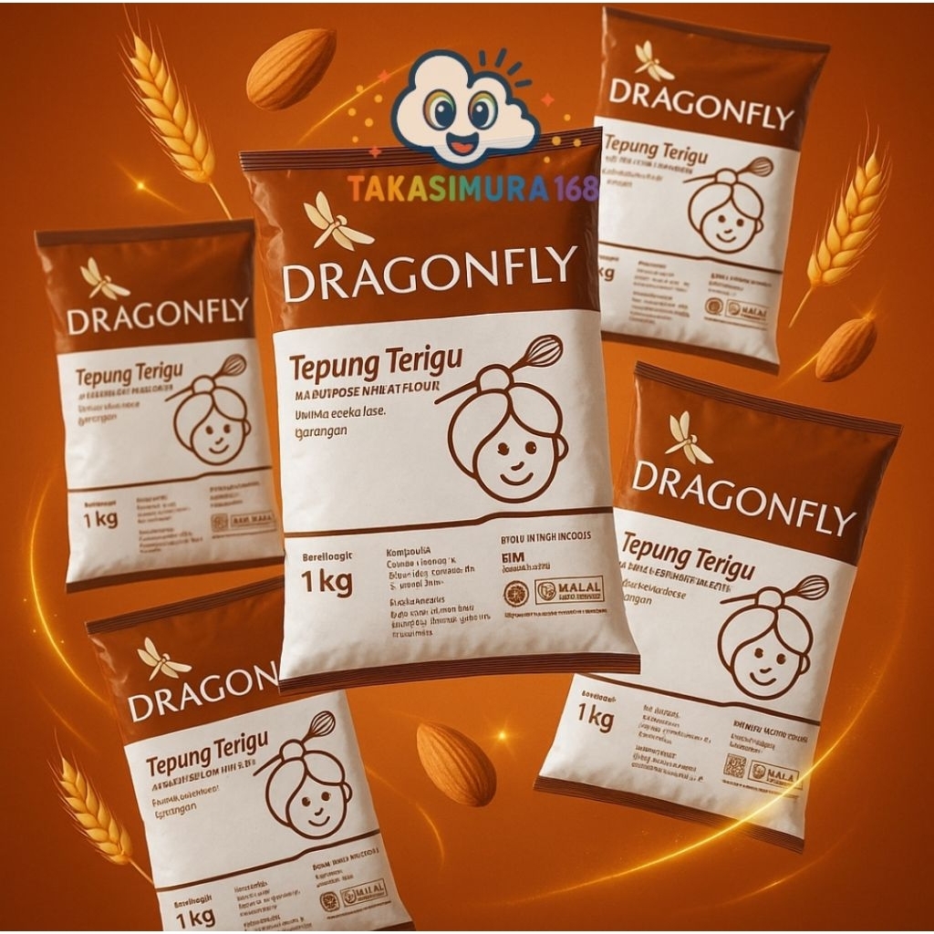 

TKS*PAKET DRAGONFLY Tepung Terigu isi 5 Pack x 1Kg