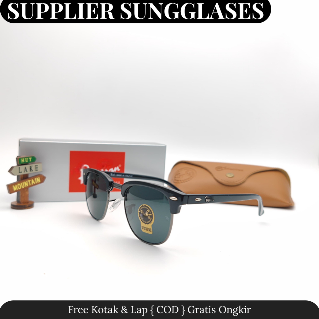 Kacamata Hitam Pria Fashion Club Master 3016 Premium Anti UV Polarized - New
