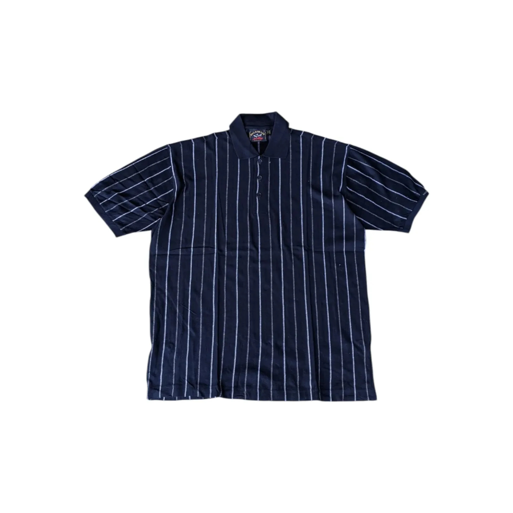 PAUL & SHARK - Made in Italy - Kaos Polo Kaos Kerah Pria Navy Stripe Size fit XL