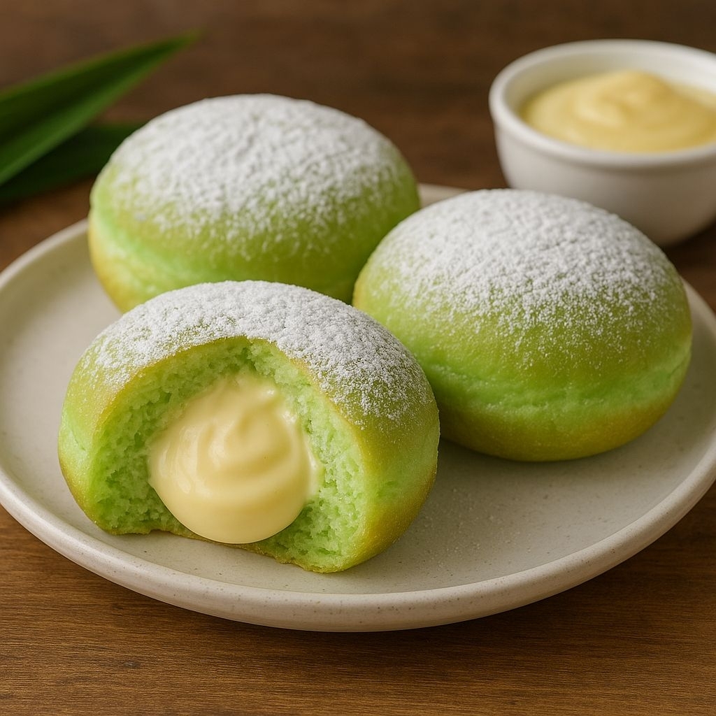 lowcarb keto friendly bomboloni pandan