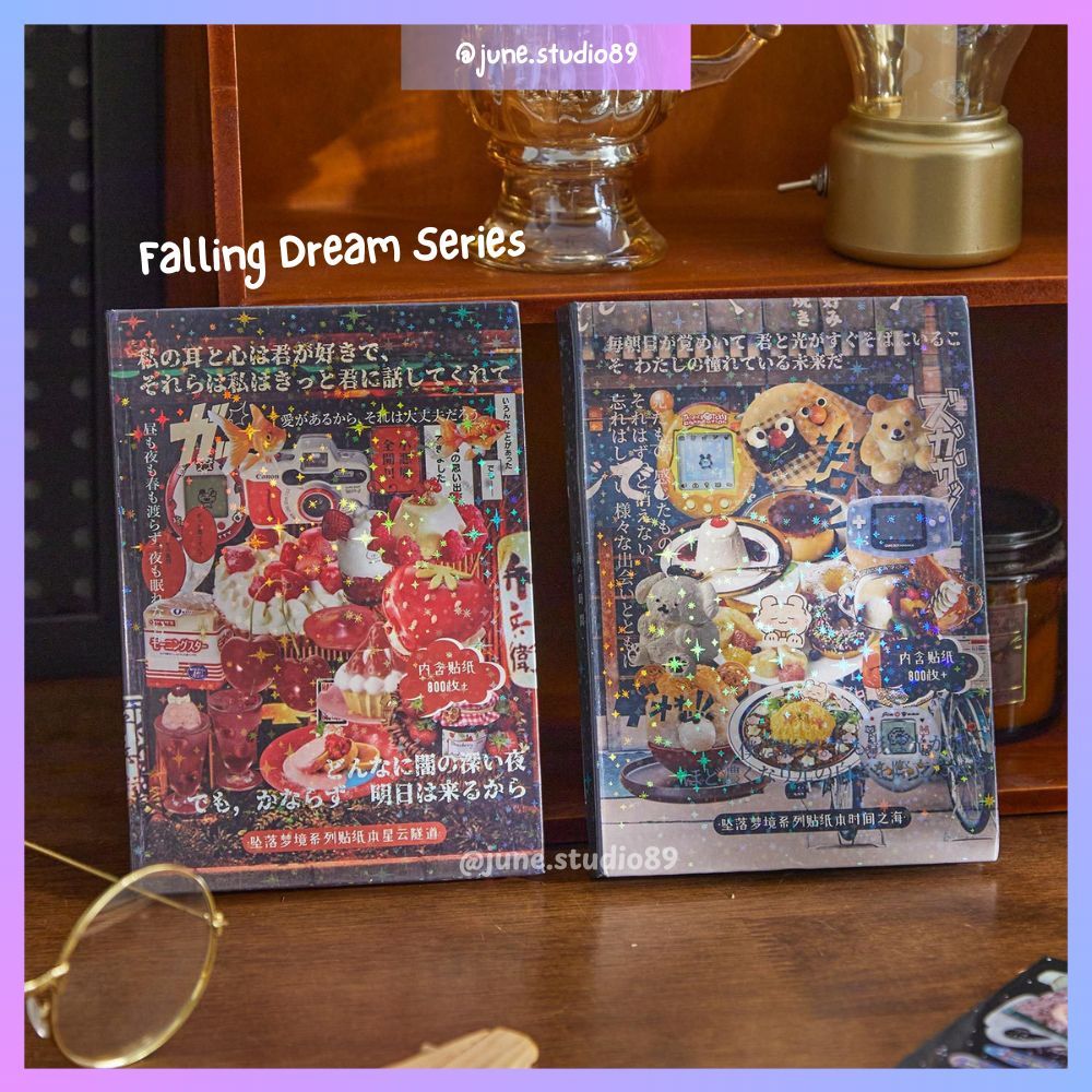 

[JUNE] 45 Lembar Heisei Retro Juminocore Falling Dream Deco Sticker Book Journal Random Vintage Aesthetic Material Stiker Scrapbook Buku Harian Scenery Japanese