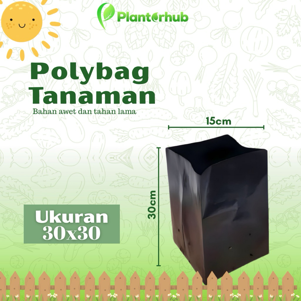 Planterhub - Polybag Ukuran 30x30 Bahan Tebal