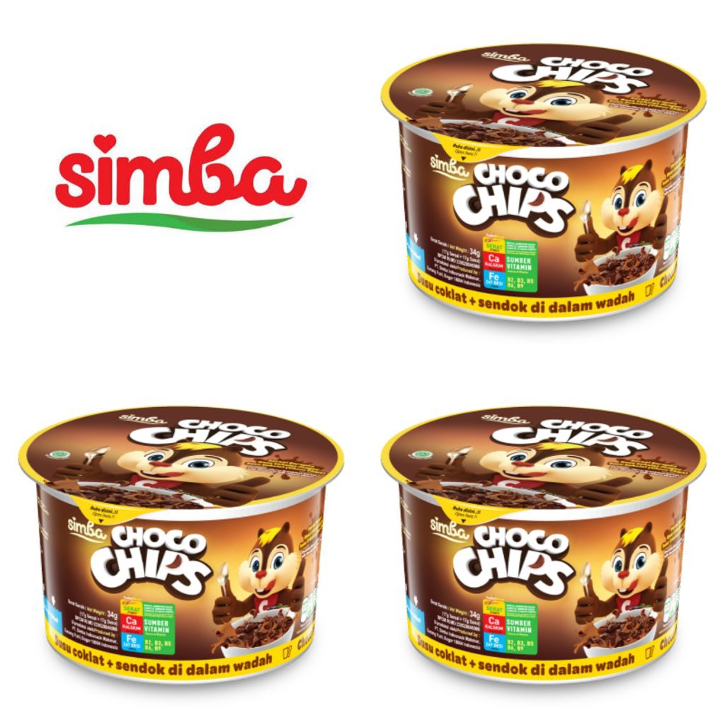 

Simba Choco Chips Sereal Cup Susu Coklat 34 Gr