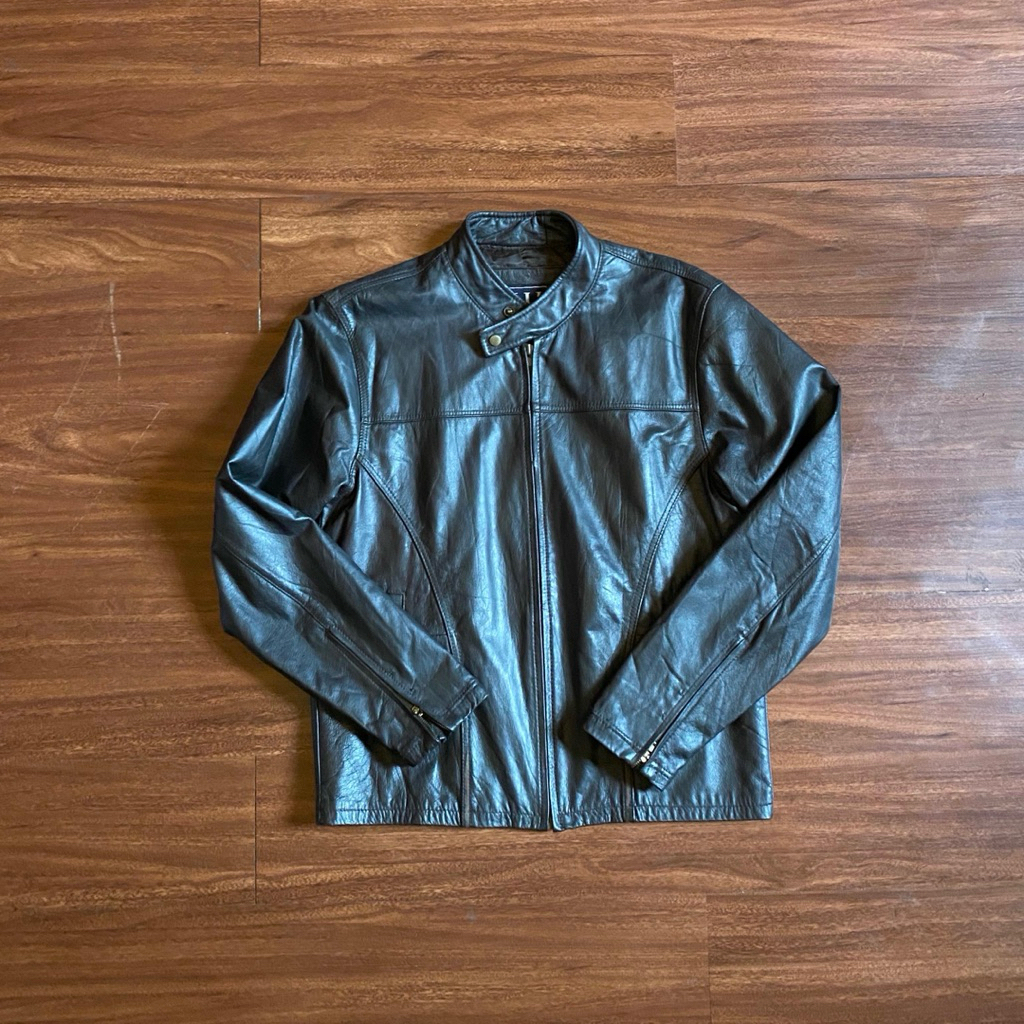 NY Ivyleague Institute Leather Jacket Second Preloved