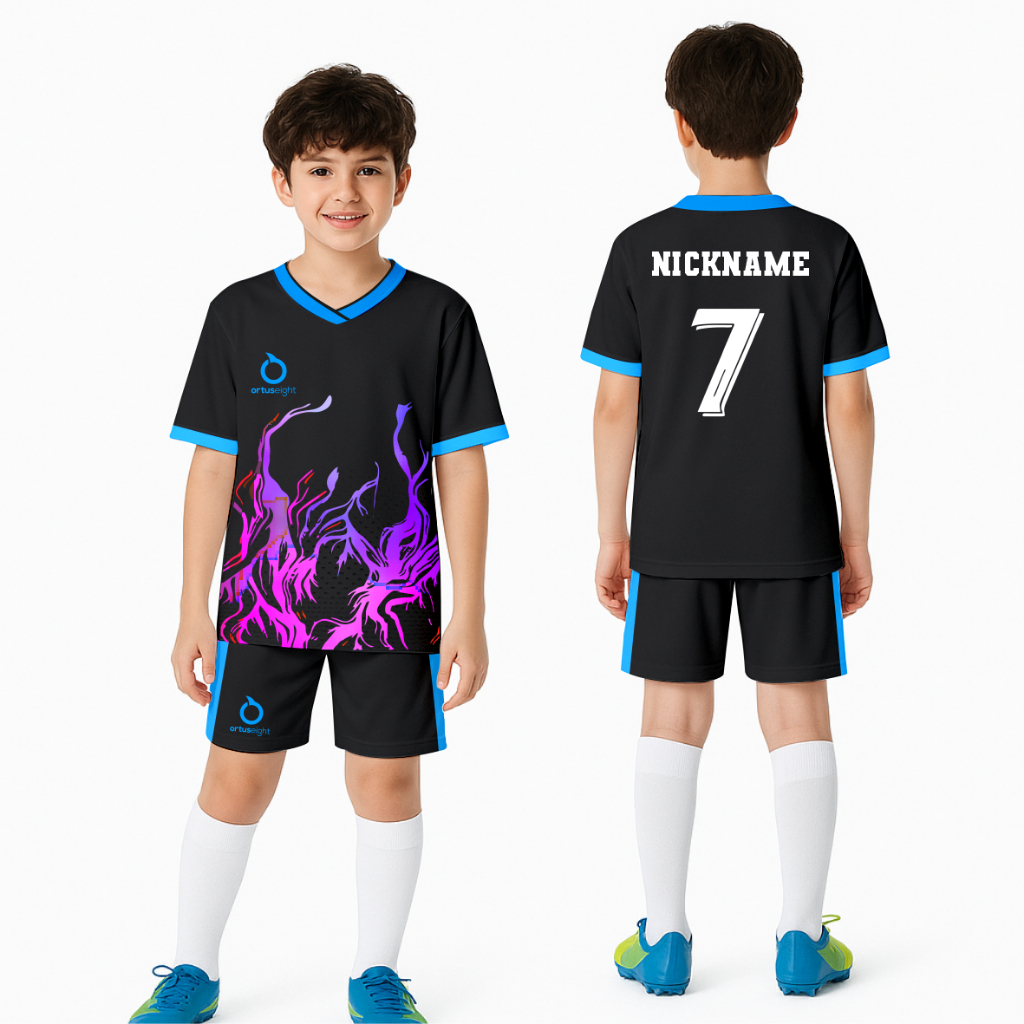 JERSEY BOLA ANAK GRATIS NAMA DAN NOMOR Setelan Baju Bola Anak Sablon Nama + Nomor Jersey Kids Custom
