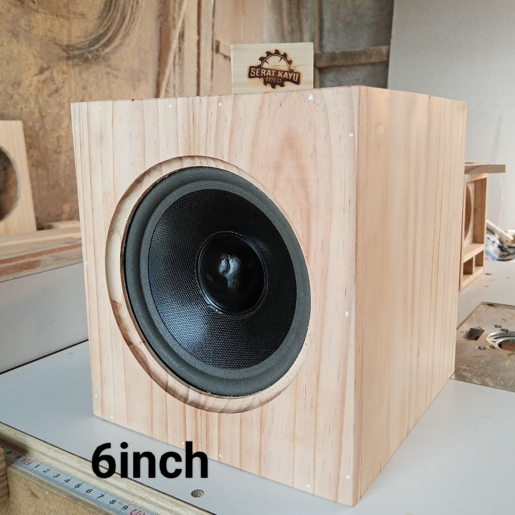 Box Speaker Miniatur 4inch,6inch Kotak|Box Speaker 4inch Bahan Jati Belanda