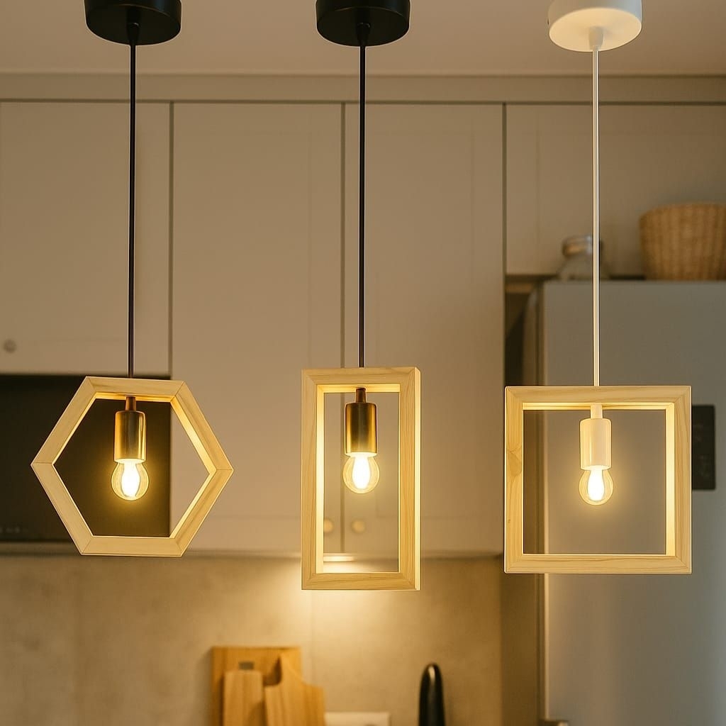 Lampu Gantung Aistetic|Lampu Plavon Kotak Hexagonal