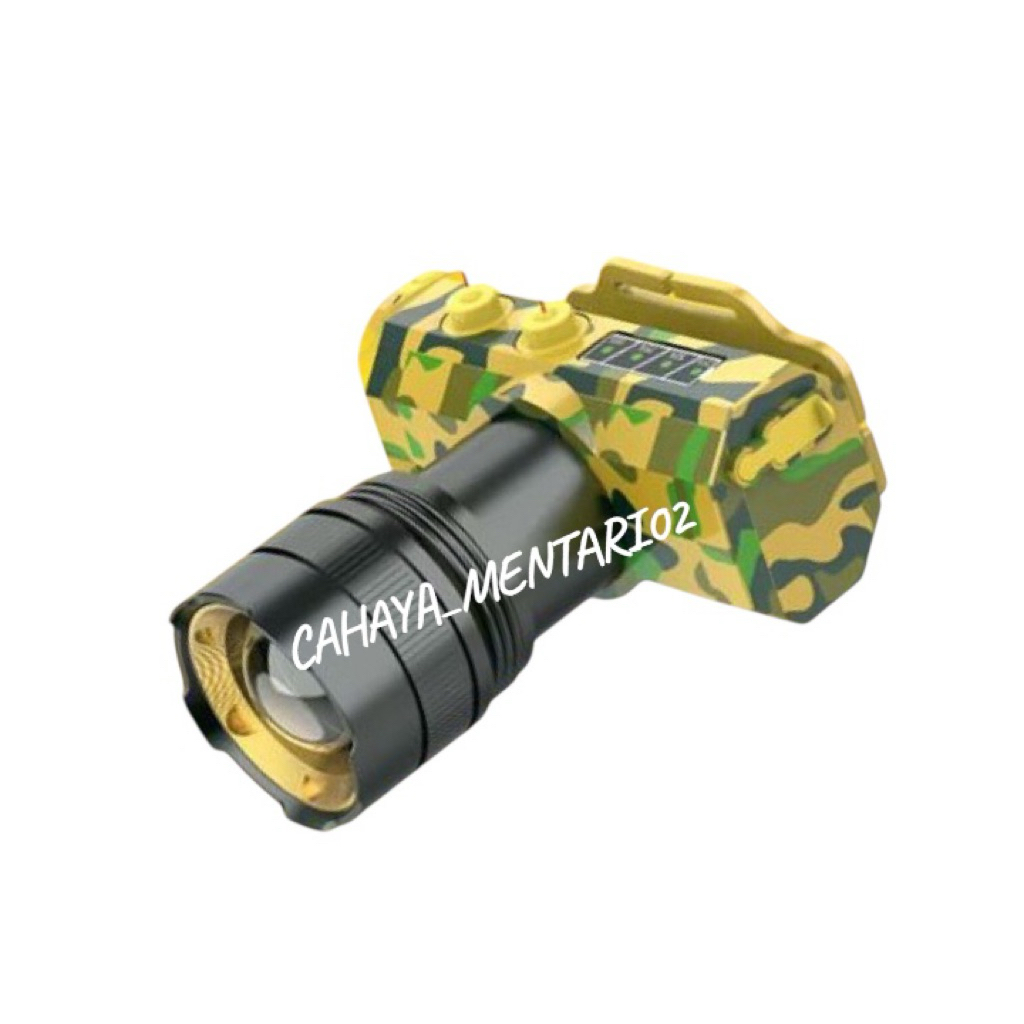 Kiseki Senter Kepala CK-ZOOM 8DL 200Watt Senter Kepala Dua Warna Cahaya Senter Kepala Zoom Tahan Hin