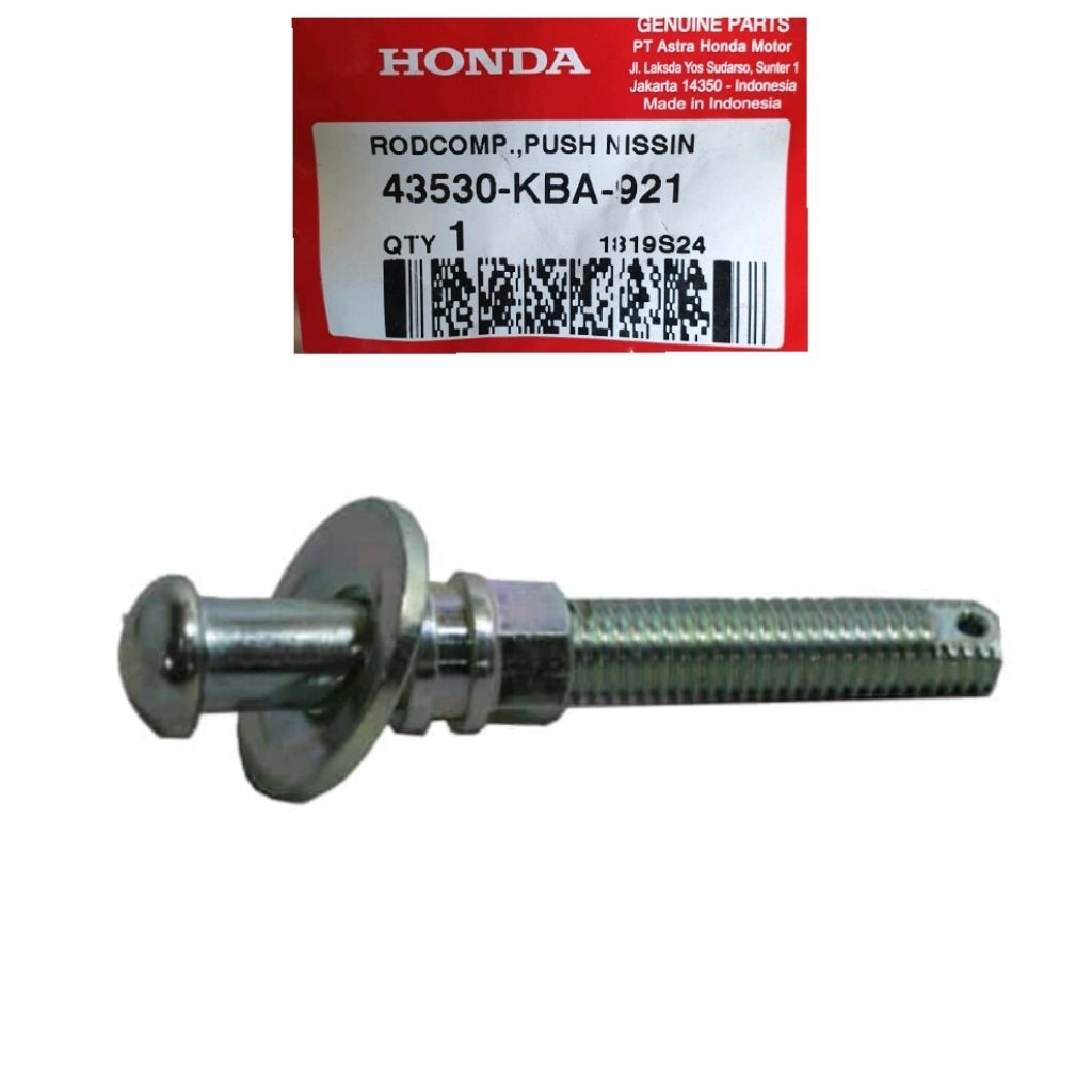 43530-KBA-921 STUT MASTER REM BELAKANG PUSH ROD COMP NEW CB150R LED CB150X TIGER REVO CS1 SUPRA X 12
