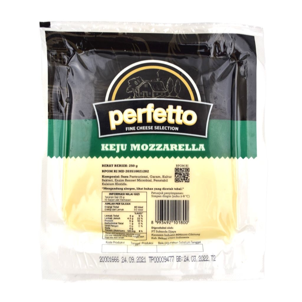 

Keju Mozzarella Perfetto 250gr