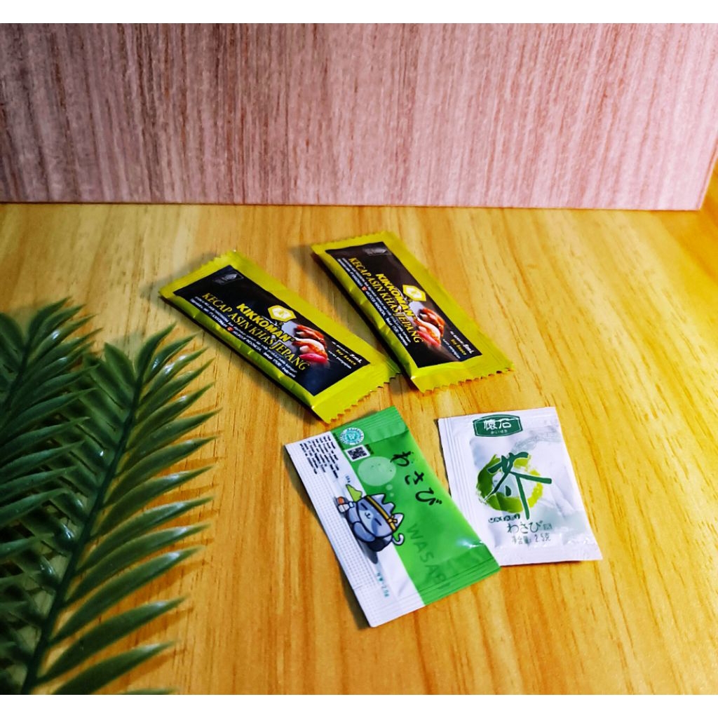 

Wasabi 2gr soy sauce dan 5ml sachet kecap asin halal murah original cocolan sushi kimbap halal termurah sale